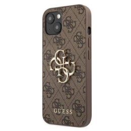 GUESS GUHCP13M4GMGBR IPHONE 13 / 14 / 15 BRĄZOWY/BROWN HARDCASE 4G BIG METAL LOGO