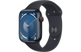 Apple Watch Series 9 GPS + Cellular, 45mm Koperta z aluminium w kolorze północy z paskiem sportowym w kolorze północy - M/L