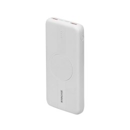 RIVACASE POWERBANK 10.000 MAH USB-C 20W + QI 10W, 1X WE/WY USB-C 20W, 2X USB-A QC18W, WEJŚCIE MICRO-USB,INDUKCJA QI 10W,BIAŁY