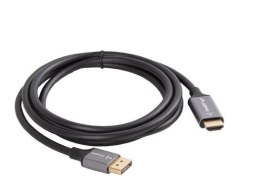 Lanberg Kabel Displayport(M)-HDMI(M)1.8M 4K czarno-srebrny