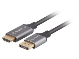 Lanberg Kabel Displayport(M)-HDMI(M)1.8M 4K czarno-srebrny