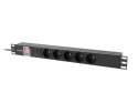 Lanberg Listwa zasilająca rack PDU 19 cali 1U 16A 5x230V 2m czarna C14