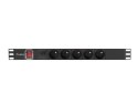 Lanberg Listwa zasilająca rack PDU 19 cali 1U 16A 5x230V 2m czarna C14