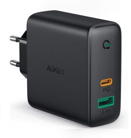 AUKEY PA-D1 ładowarka sieciowa 2xUSB Power Delivery (1xUSB A+1xUSB C) 5.4A 30W Dynamic Detect