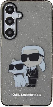 Karl Lagerfeld IML Glitter Karl & Choupette - Etui Samsung Galaxy S24 (czarny)