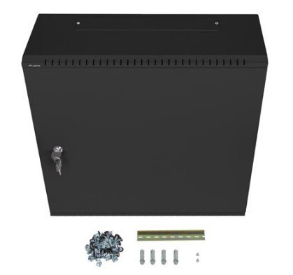 Lanberg Szafa instalacyjna rack wisząca 19 cali 6U+3U 540x200 niskoprofilowa (złożona) czarna