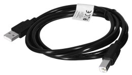 Kabel Lanberg CA-USBA-10CC-0018-BK (USB 2.0 M - USB 2.0 M; 1,8m; kolor czarny)