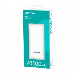 Adata Powerbank C20 20000mAh USB-C biały