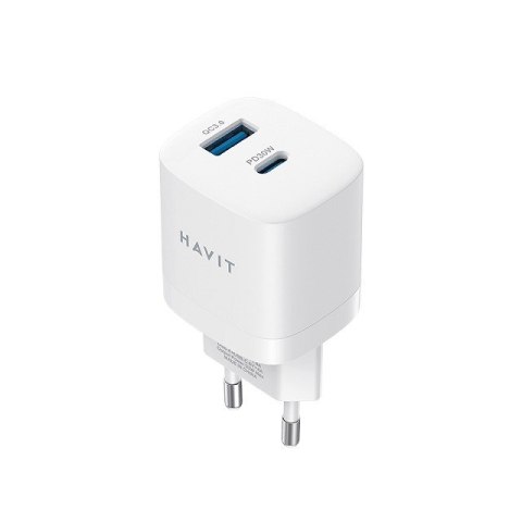 Ładowarka Havit USB-A+USB-C UC30 EU (biały)