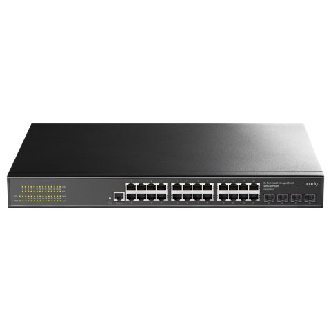 Cudy GS2024S2 łącza sieciowe Zarządzany L2/L3 Gigabit Ethernet (10/100/1000) 1U Czarny