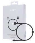 AUKEY Kabel CB-BAL3 wzmocniony nylonowy Quick Charge Lightning-USB | 1.2m | certyfikat MFi Apple