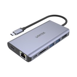 UNITEK uHUB S7 USB 3.2 Gen 1 (3.1 Gen 1) Type-C Szary