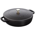 Głęboka patelnia do duszenia z pokrywką STAUB 40511-472-0 - czarna 28 cm