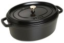 STAUB Żeliwny garnek owalny 40509-322-0 6,7l czarny