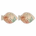 Zestaw 2 talerzy z melaminy Sea Life ryby - 33 x 23 cm