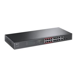 Switch PoE TP-LINK TL-SL1218MP (16x 10/100Mbps, 2x 10/100/1000Mbps) , Przełącznik niezarządzalny PoE, 16 portów 10/100 Mb/s, 2 p