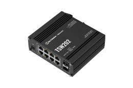 Teltonika TSW202 Zarządzany L2 Gigabit Ethernet (10/100/1000) Obsługa PoE Aluminium, Niebieski