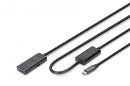 Digitus Kabel przedłużający aktywny USB-C - USB-A, USB 3.2 5Gbps, 10m