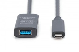 Digitus Kabel przedłużający aktywny USB-C - USB-A, USB 3.2 Gen2, 10Gbps, 5m