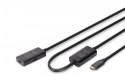 Digitus Kabel przedłużający aktywny USB-C - USB-C, USB 3.2 Gen1, 5Gbps, 10m