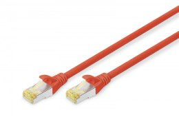 Digitus Patch cord S/FTP kat.6A LSOH 1m Czerwony