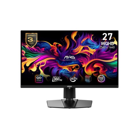 MSI MAG 271QPX QD-OLED monitor komputerowy 67,3 cm (26.5") 2560 x 1440 px Wide Quad HD QDOLED Czarny