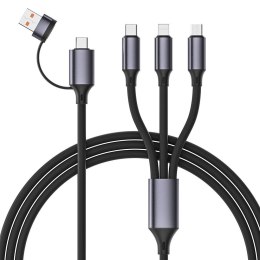 Kabel USB 2.0 4w1 USB A+C/8-pin, CM, microUSB Gembird 1,5 m czarny