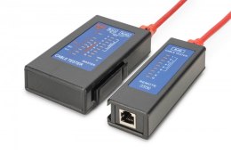 Digitus Tester kabli sieciowych i komunikacyjnych LED, kat.5e-kat.6A, (RJ45, RJ12, RJ11), Auto-Scan z PoE