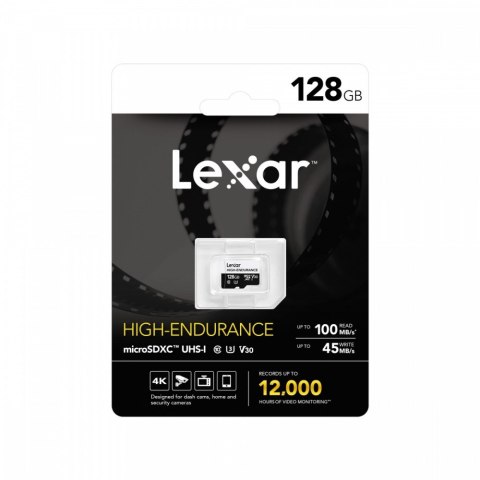 Lexar Karta microSD High Endurance 128GB C10 A1 U1 V30 100/45MB/s