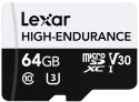 Lexar Karta microSD High Endurance 64GB C10 A1 U1 V30 100/35MB/s