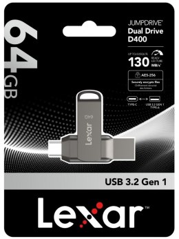 Lexar Pendrive Dual Drive D400 64GB USB-C/A 3.1 130MB/s