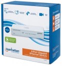 Manhattan 560696 łącza sieciowe Nie zarządzany L2 Gigabit Ethernet (10/100/1000) Biały