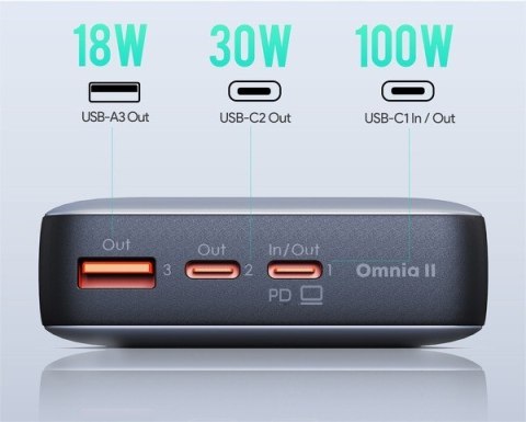 AUKEY PB-Y43 Power Bank 20000mAh 65W 3xUSB PD 3.0 QC 3.0 LED PPS
