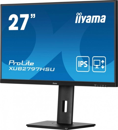 IIYAMA Monitor 27 cali XUB2797HSU-B2 IPS,FHD,HAS,300cd,(5y)