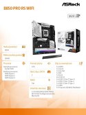 ASRock Płyta główna B850 PRO RS WIFI AM5 4DDR5 ATX
