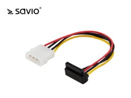 Kabel zasilający Savio AK-11 Molex 4pin M - SATA 15 pin F Kątowy