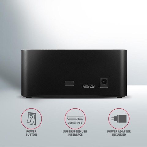 Stacja dokująca Axagon ADSA-SN USB-A 3.2 Gen1 - 1x SATA 6G, 2,5"/3,5" SSD/HDD