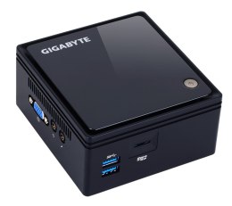 GIGABYTE GB-BACE-3160 komputer typu barebone Wielkość PC 0.5L Czarny J3160 1,6 GHz Mini J3160 HD 400 DOS 2Y