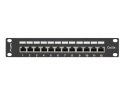 Lanberg Patch Panel 12 Port 1U 10 cali kat.5e ekranowany czarny