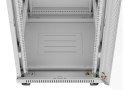 Lanberg Szafa stojąca rack 19 cali 22U 600x800 szara drzwi szklane LCD flack pack