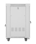 Lanberg Szafa stojąca rack 19 cali 22U 600x800 szara drzwi szklane LCD flack pack