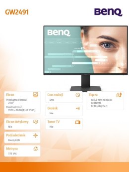 Benq Monitor 23.8 cala GW2491 LED 5ms/100Hz/IPS/HDMI