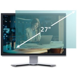 Qoltec Filtr światła niebieskiego 27 cali | 16:9 | Ochrona wzroku | Anti Glare | Matowy