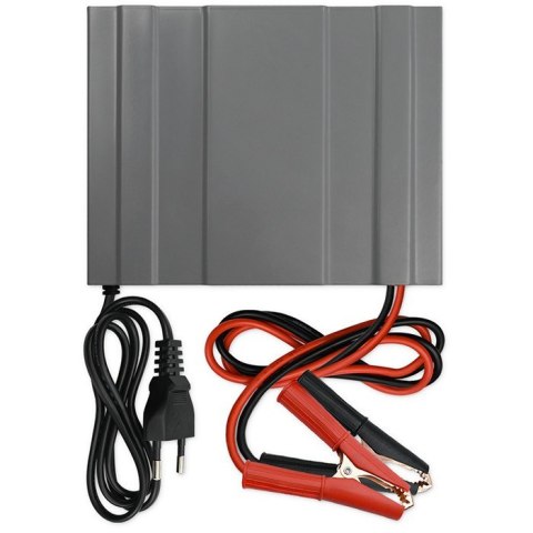 Qoltec Inteligentna mikroprocesorowa ładowarka 12V | 12.6V | 24V |Prostownik z funkcją naprawy do akumulatora AGM GEL LiFePO4 | LCD