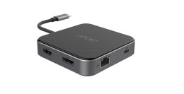 Hub wielofunkcyjny ACER 7in1 USB4 8k Multi Display Hub 1xHDMI/1xDP/2xUSB3.2/USB-C/RJ45/Audi