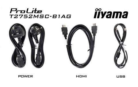 IIYAMA Monitor 27 cali T2752MSC-B1AG 10 PKT. POJ,IPS,HDMI,DP,2x1W,7H,2xUSB, 400cd/m2,AG-(Anti Glare)