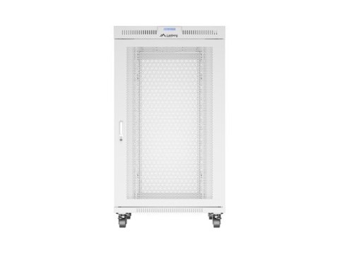 Lanberg Szafa instalacyjna rack stojąca 19 cali 27U 800x1000 drzwi perforowane LCD szara (Flat pack)
