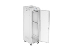 Lanberg Szafa instalacyjna rack stojąca 19 cali 42U 600x800 drzwi perforowane LCD szara (Flat pack)
