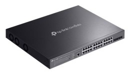 TP-Link Omada SG3428XMPP łącza sieciowe Zarządzany L2+ Gigabit Ethernet (10/100/1000) Obsługa PoE 1U Czarny