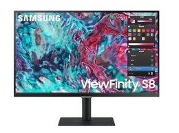 Samsung Monitor 27 cali ViewFinity S8 IPS 3840x2160 UHD 16:9 1xHDMI 2xTB 4.0 (90W/15W) 3xUSB 3.0 LAN 5ms DCh PinP/PbyP 60Hz HAS+PIV głoś